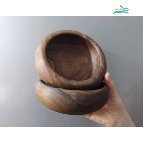 خرید، قیمت و مشخصات کاسه چوبی گرد ساخته شده از چوب گردو با کیفیت عالی | هنرظریف
