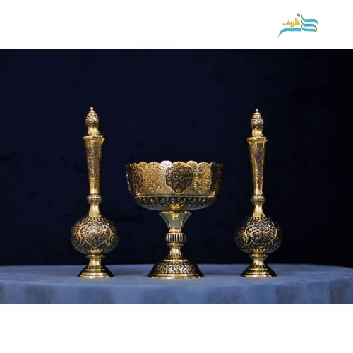 خرید تنگ قلندری و آجیل خوری قلم زنی اعلاء گل مرغ | هنرظریف