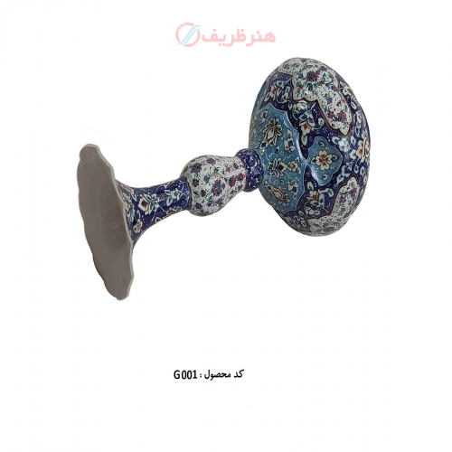 جدیدترین گلدان میناکاری فانتزی کراواتی به طول و عرض 12.5 و ارتفاع 23 سانتیمتر - هنرظریف