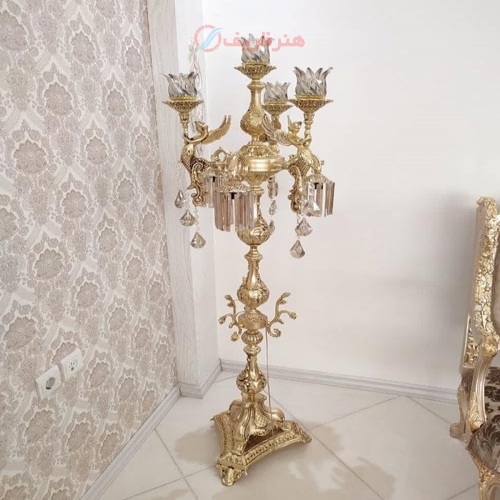 خرید آنلاین آباژور ملائکه شاخه برگدون با رنگ ثابت با 5 سال ضمانت آبکاری و کارت گارانتی - هنرظریف