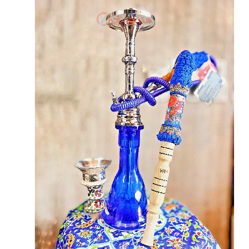 خرید، قیمت و مشخصات قلیان برنجی گلابی سفید، شیشه زنبوری، دارای گارانتی 5 ساله ارزان و باکیفیت _ هنرظریف