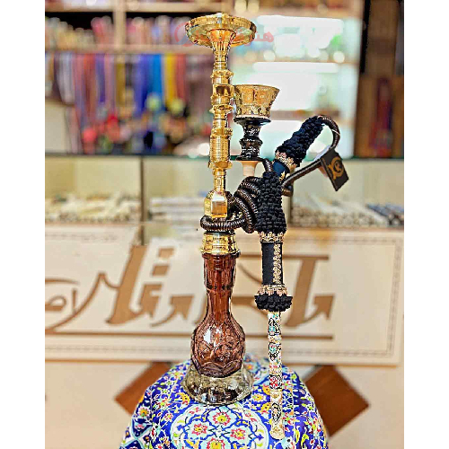 خرید، قیمت و مشخصات منقل قلیان کامل برنجی دو مرتبه شمش، شیشه عیار قلندری دو پوست ارزان و باکیفیت _ هنرظریف