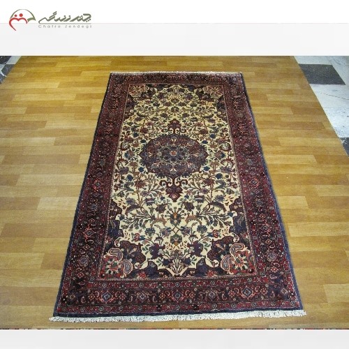 خرید آنلاین، فرش دستبافت بیجار کد 39006 با زمینه کرمی و طراحی آنتیک، نخ درجه یک، زیر قیمت بازار | هنرظریف