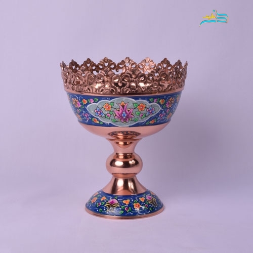 آجیل خوری 20 مس و پرداز، با ورق مس ضخیم و روکش پلی استر درجه 1
