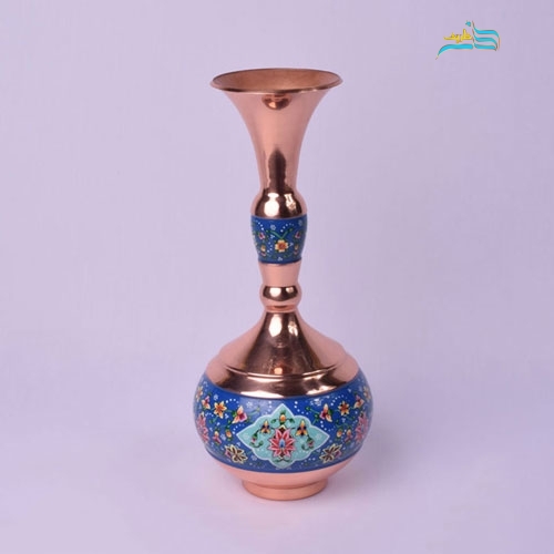 گلدان دالبری مس و پرداز، مناسب برای پذیرایی در منزل و محل کار، بسیار با کیفیت
