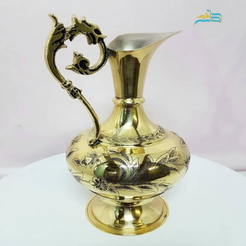 سرویس سماور برنجی زغالی ۶ لیتری داخل قلع کاری صادراتی درجه یک