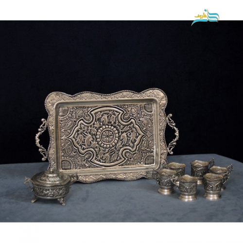 سرویس چایخوری قلمزنی برنجی