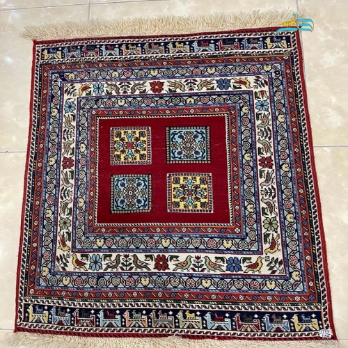 گلیم دستبافت جدید سیرجان مناسب کف اتاق و تابلو فرش با رنگ طبیعی درجه 1 با کیفیت