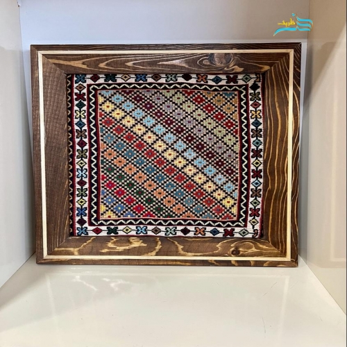 تابلو گلیمی دستباف سیرجان با چوب روس و رنگ طبیعی درجه 1 و با کیفیت بالا تضمینی - هنرظریف