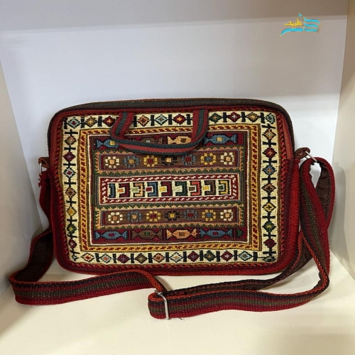 کیف دوشی کوچک تمام گلیمی پشم کرک مرینوس دستبافت سیرجان - هنرظریف