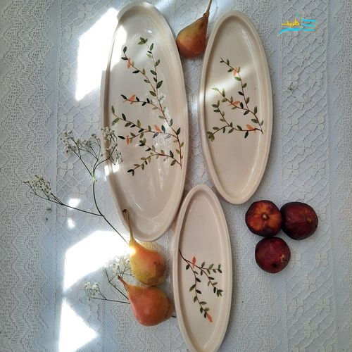 دیس سرو سرامیکی برای غذای سرد و گرم (۳ تایی)