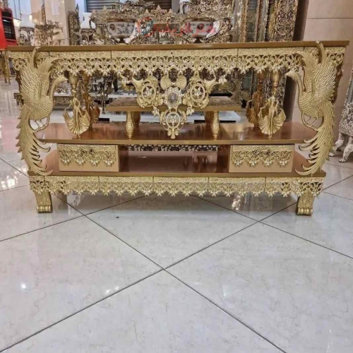 میز تلوزیون آلومینیومی رویه ام دی اف، آلومینیوم درجه 1، ورق ضخیم، بسیار زیبا و شیک، با ضمانت کیفیت - هنرظریف