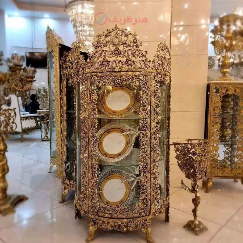 مینی بوفه روکش برنز، مدل گل سرخ، بسیار زیبا و چشم نواز، آلومینیوم درجه 1، ورق ضخیم