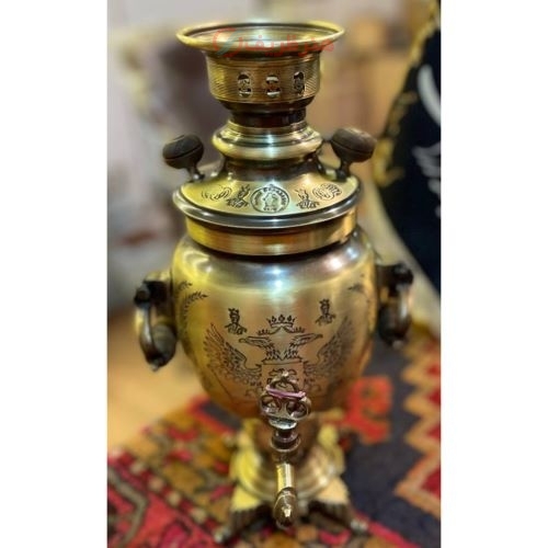 سماور یک و نیم لیتری زغالی مدل نظر دسته گوشواره، ورق صخیم