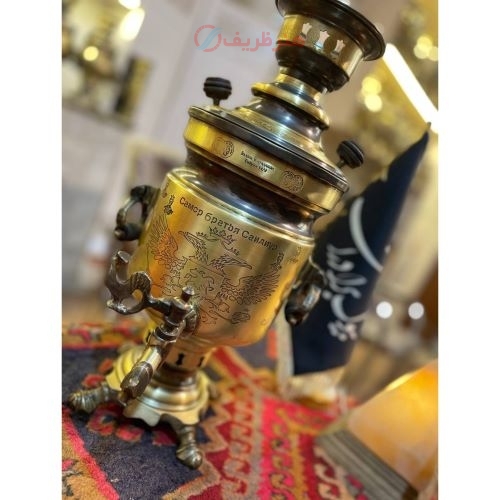 سماور زغالی سه لیتری سطلی مهر شوروی دسته خواب طرح آنتیک