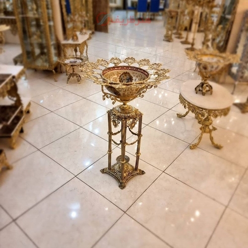میوه خوری کنار سالنی برنزی طرح جدید بسیار خوش ساخت با رنگ ثابت - هنرظریف