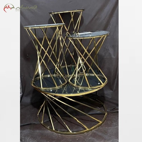 میز عسلی و جلومبلی با بدنه پروفیلی و طراحی جدید و آبکاری درجه یک