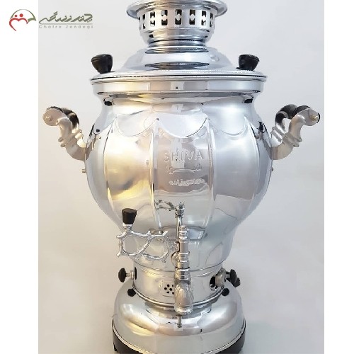 سماور گازی 8 لیتری مدل شیوا، حجم 8 لیتر کد 116 دارای دسته هایی از جنس کالیته نسوز با ضمانت یک ساله