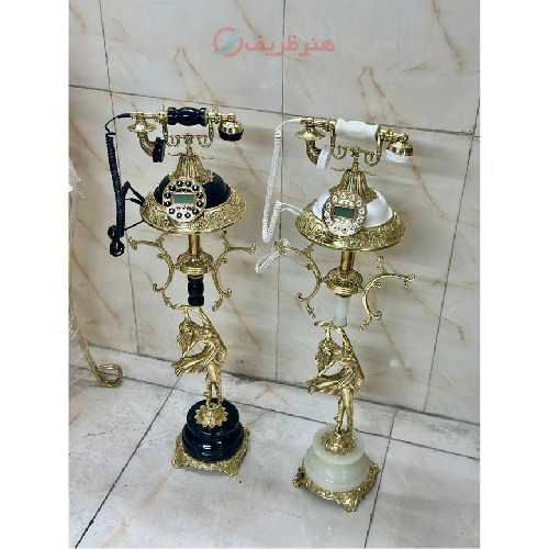 تلفن گرد مدل پرنس پایه سنگی_ هنرظریف