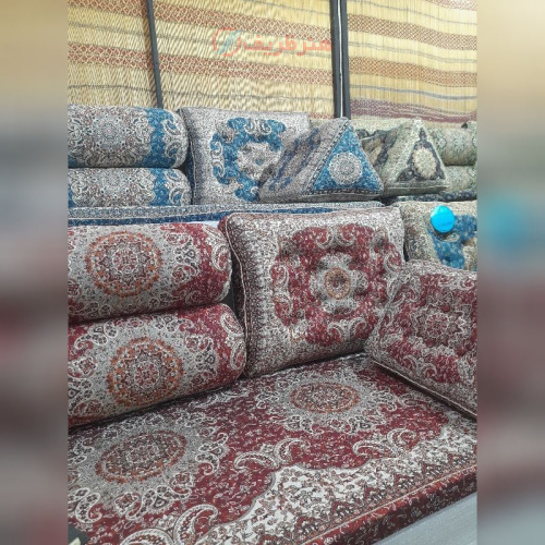 سرویس مبلمان ۷ تکه شاه نشین نارنج، رنگ زرشکی