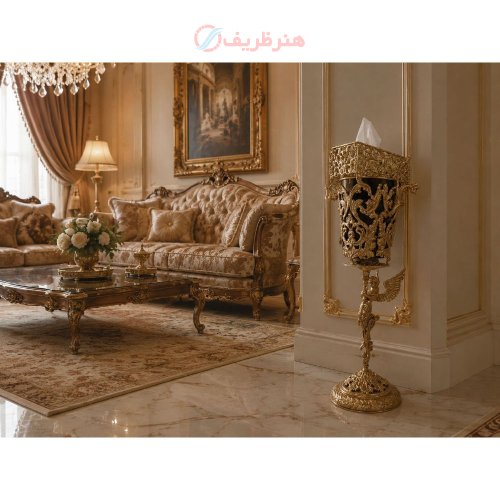 سطل زباله و جای دستمال آلومینیومی مدل فرشته بالدار