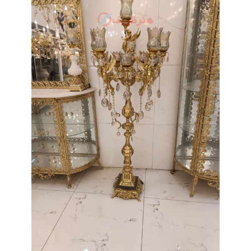 آباژور کنار سالنی برنزی اصل‌، مدل فرشته بالدار _ هنرظریف