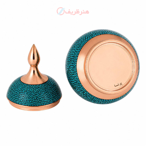 شکلات خوری مسی با فیروزه اصل نیشابور