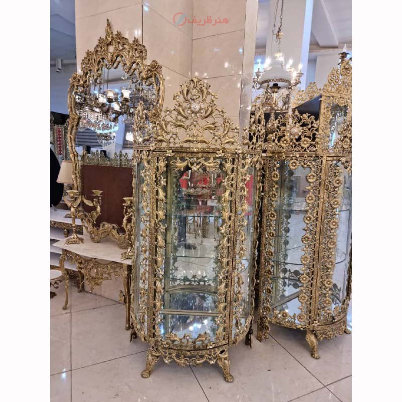 بوفه روکش برنز، خوش ساخت با طرح جدید، ساخته شده با ورق ضخیم با رنگ ثابت و کیفیت اعلاء - هنرظریف