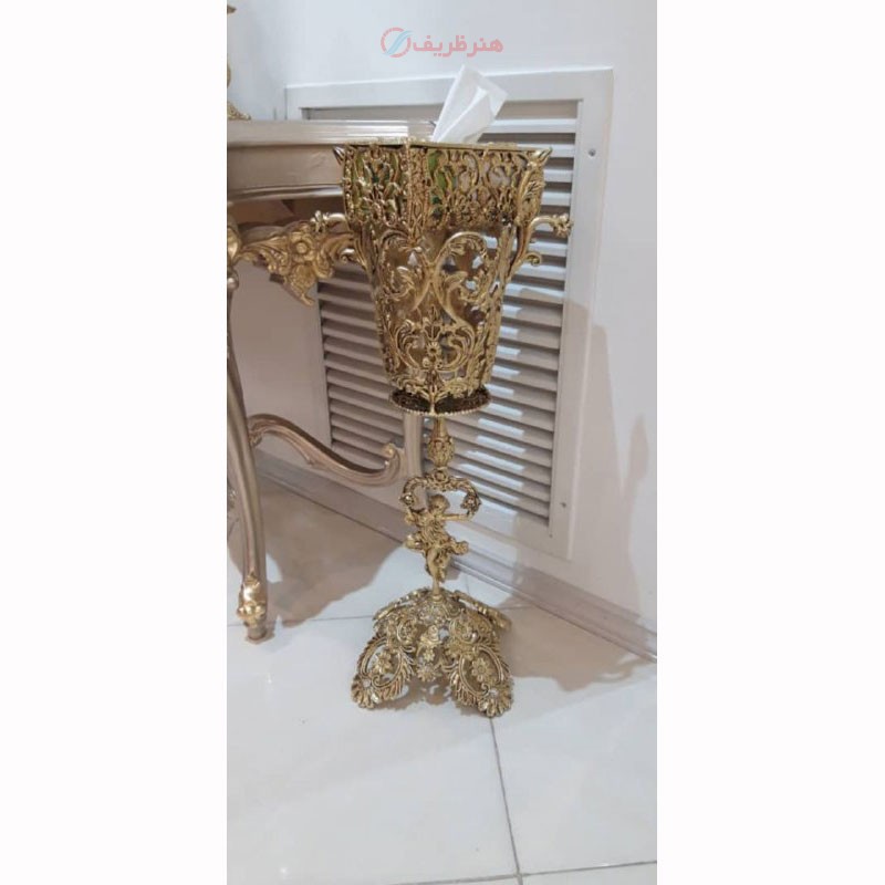 سطل زباله و جادستمال مسیح، پایه برگی، زیر قیمت بازار - هنرظریف