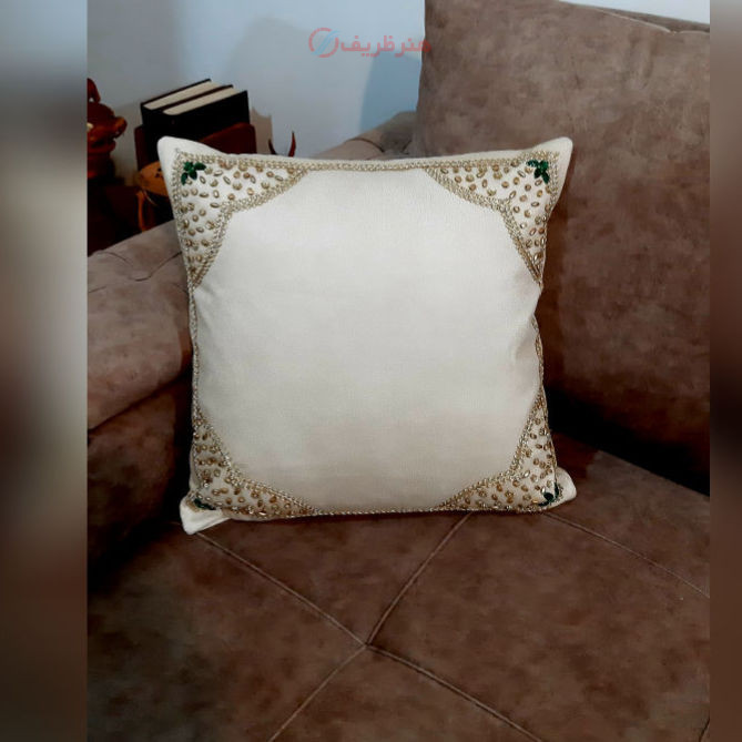 کاور کوسن سنگ دوزی روی پارچه مخمل قابل شستشو