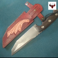 خرید، قیمت و مشخصات غلاف چرمی حکاکی شده چاقو دست رنگ و دستدوز بسیار شیک و بادوام | هنرظریف