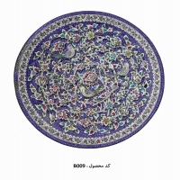 جدیدترین بشقاب میناکاری طرح گل و بته برجسته قطر 25 سانت - هنرظریف