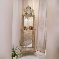 مشخصات، قیمت و خرید آینه قدی متحرک ساعت دار، جنس آلیاژ آلومینیوم، آبکاری برنز، به قیمت تولیدی | هنرظریف