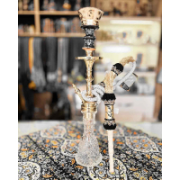 خرید، قیمت و مشخصات قلیان برنجی گلابی، شیشه تراش آذربایجان، سوپاپدار، با گارانتی 10 ساله ارزان و باکیفیت _ هنرظریف