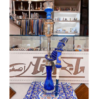 خرید، قیمت و مشخصات قلیان کامل برنجی شمش یخی، شیشه تراش زنبوری، گارانتی 10 ساله ارزان و باکیفیت _ هنرظریف