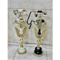 خرید، قیمت و مشخصات تلفن ایستاده مدل گرد بانو بال بزرگ پایه سنگی، شیک و مدرن_ هنرظریف