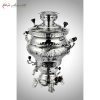 خرید آنلاین، سماور گازی برنجی 6 لیتری با آبکاری کروم و نیکل با شیر گاز استاندارد، دارای ضمانت، با قیمت مناسب | هنرظریف