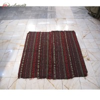 خرید آنلاین، جاجیم سنتی دستبافت بلوچ کد 39231 بافه شده با نخ طبیعی، رنگ زمینه و حاشیه های الوان، زیر قیمت بازار | هنرظریف