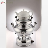 خرید، قیمت و مشخصات سماور سه کاره طرح نادیا بدنه برنجی آبکاری شده با ضخامت بالا و ضمانت 12 ماهه - چترزندگی