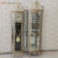 خرید آنلاین، سرویس جهیزیه برنزی بوفه3 طبقه و ساعت ایستاده در طرح گل رز با ضمانت رنگ، زیر قیمت بازار | هنرظریف