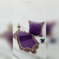 خرید رانر مخمل سنگ دوزی و نواردوزی طرح چشم نظر ۱۴۰×۴۰ | هنرظریف